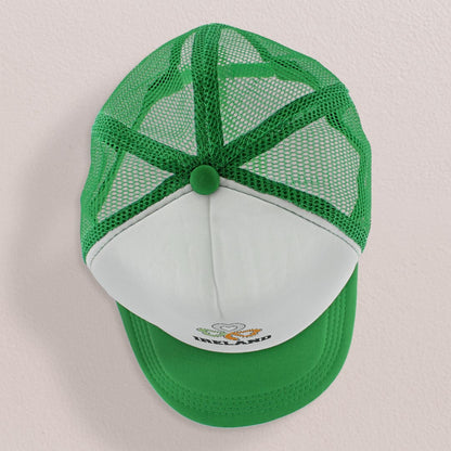 top view of a trucker hat