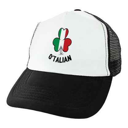 angle view of a trucker hat