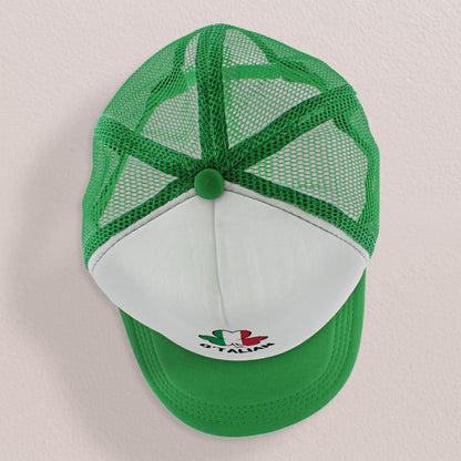 top view of a trucker hat