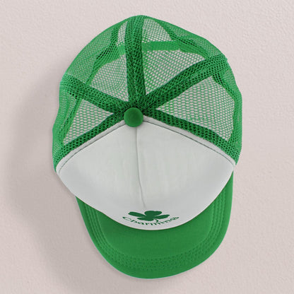 top view of a trucker hat
